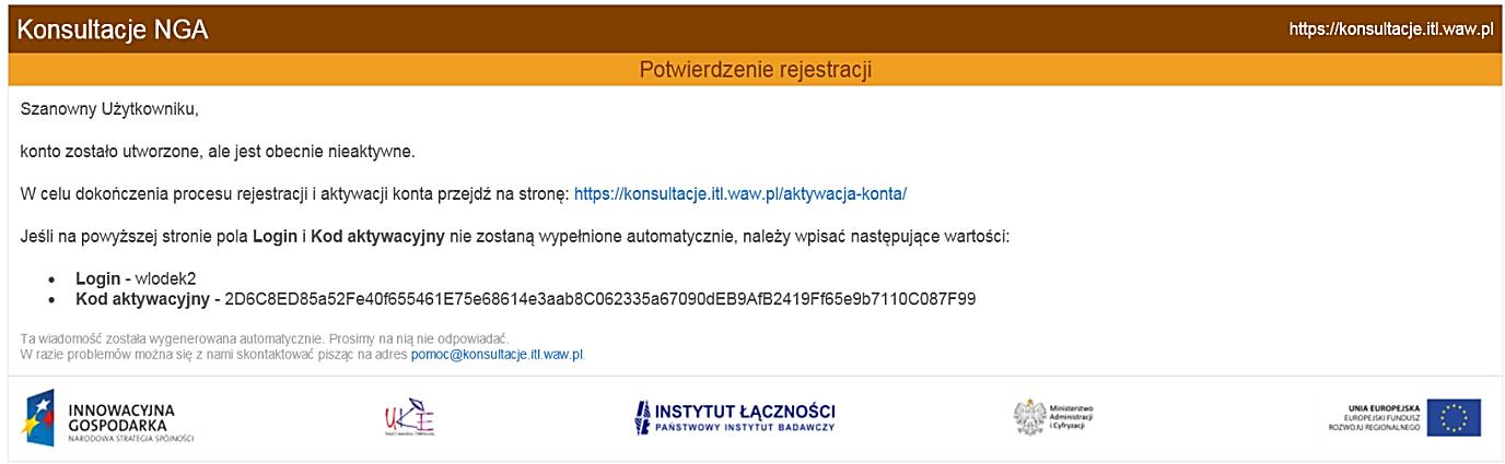 Okno Logowanie umożliwia zarejestrowanemu uczestnikowi wzięcie udziału w konsultacjach. Rys. 6.