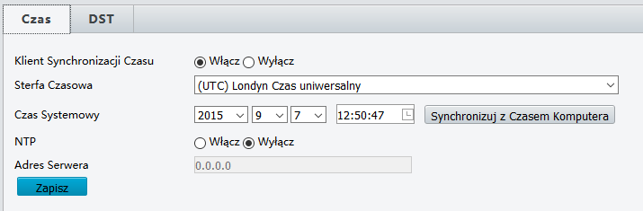 DHCP Usługa Dynamic Host Configuration Protocol (DHCP) jest włączona domyślnie. Jeżeli w sieci pracuje serwer DHCP, kamerze automatycznie zostanie przydzielony adres IP z serwera DHCP. 1.
