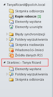 10 Wprowadzenie do programu Symantec Enterprise Vault Funkcja skarbca wirtualnego w przypadku użytkowników programu Outlook wygląda jak folder skrzynki pocztowej lub folder osobisty.