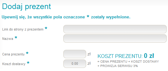 http://marzymisie.pl/ Serwis marzymisie.pl gromadzi pomysły na prezenty, które mogą być dodawane przez użytkowników. Są one dostępne w zakładce Prezenty http://marzymisie.