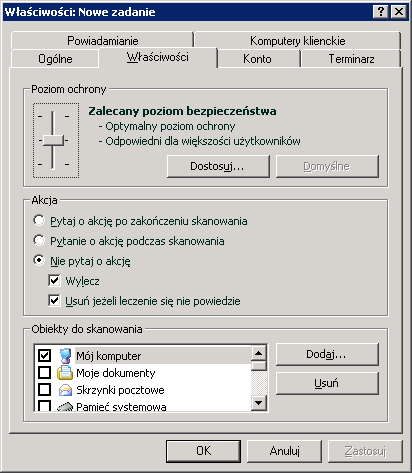 116 Kaspersky Administratin Kit Rysunek 89. Mdyfikacja ustawień zadania.