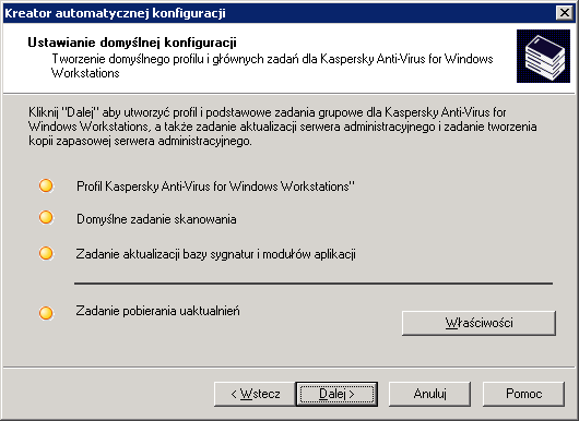 28 Kaspersky Administratin Kit Rysunek 13. Sknfigurwać spsób wysyłania pwiadmień 5. Należy użyć teg kna w celu sknfigurwania systemu chrny antywiruswej (Rysunek 14).