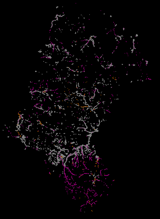 BDOT w województwie śląskim sieć cieków