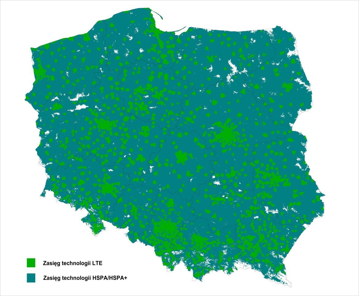 Taryfy LTE tylko w sieci z największym zasięgiem LTE 66,7%