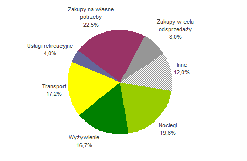 Na powyŝszym wykresie widać, Ŝe większość przyjazdów do Polski była organizowana samodzielnie.