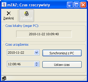 2.4.3. Zegar czasu rzeczywisteg Funkcja synchrnizacji czasu Zegar czasu rzeczywisteg, pzwala użytkwnikwi na sterwanie czasem wewnętrznym (wraz z datą) pszczególnych zabezpieczeń.