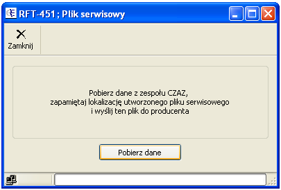 2.8.2. Serwis. Opcja serwis służy d utwrzenia pliku serwisweg zawierająceg najważniejsze infrmacje stanie zabezpieczenia. Plik jest w pstaci zaszyfrwanej.