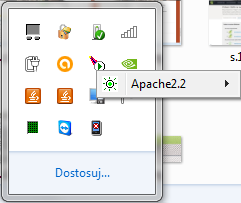 17. Ikonka Apache po restarcie powinna wrócić do zielonego koloru.