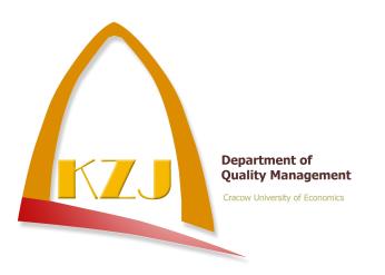 THE DEPARTMENT OF QUALITY MANAGEMENT OF CRACOW UNIVERISTY OF ECONOMICS with invite for IX NATIONAL SCIENTIFIC CONFERENCE and II INTERNATIONAL SCIENTIFIC CONFERENCE under the auspices of Cracow