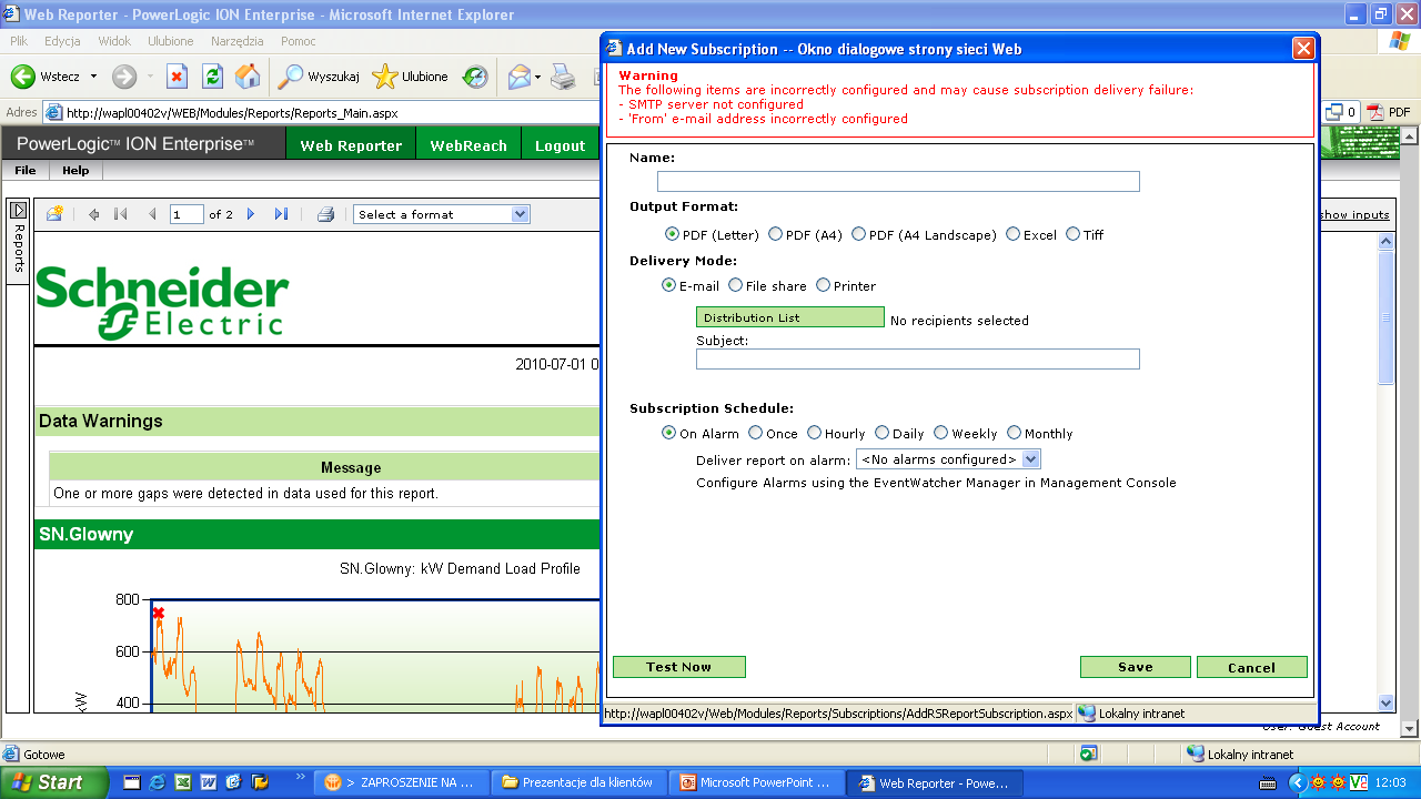 System monitoringu