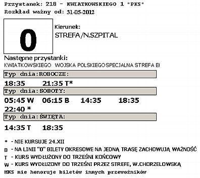 Rozkład ważny od Linia Kierunek Następne przystanki Typ dnia Godziny odjazdu 2.3.