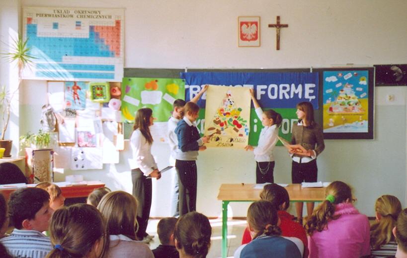 Efekty końcowe: efektem pracy uczniów są między innymi: opracowania takie jak: foldery, plansze,