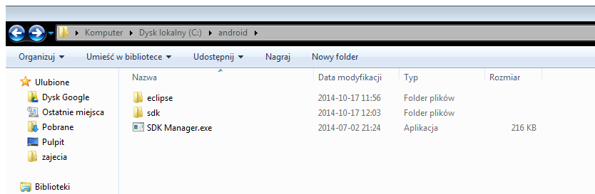 Ustawiamy środowisko Zainstaluj SDK.