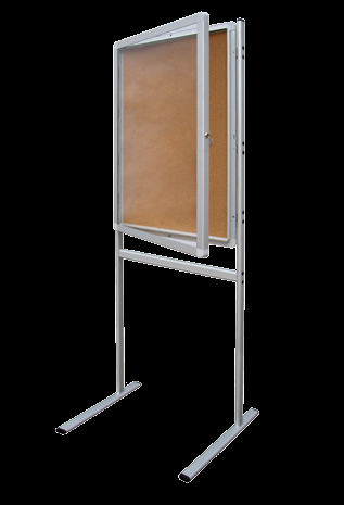 www.2x3.pl office model 1 wodoszczelna na stojaku (zewnętrzna) Powierzchnia suchościeralno-magnetyczna, lakierowana, korkowa lub tekstylna (kolor szary lub niebieski).