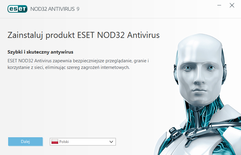 Installer. Instalator Live Installer jest niewielkim plikiem. Dodatkowe pliki wymagane do instalacji produktu ESET NOD32 Antivirus zostaną pobrane automatycznie. funkcji i dziękujemy za pomoc.