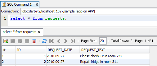 DROP TABLE requests; DROP TABLE employees; DROP TABLE departments; CREATE TABLE requests (id INT NOT NULL GENERATED ALWAYS AS IDENTITY CONSTRAINT requests_pk PRIMARY KEY, request_date DATE,