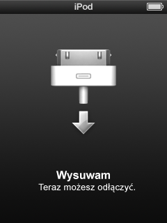 Jak wysunąć ipoda nano? m Kliknij w przycisk Wysuń (C) obok ipoda nano, znajdującego się na liście urządzeń po lewej stronie okna itunes.
