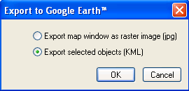 MapInfo - KML Eksport c.d. Od wersji 8.0 stworzona w MapBasic aplikacja GoogleEarth link.
