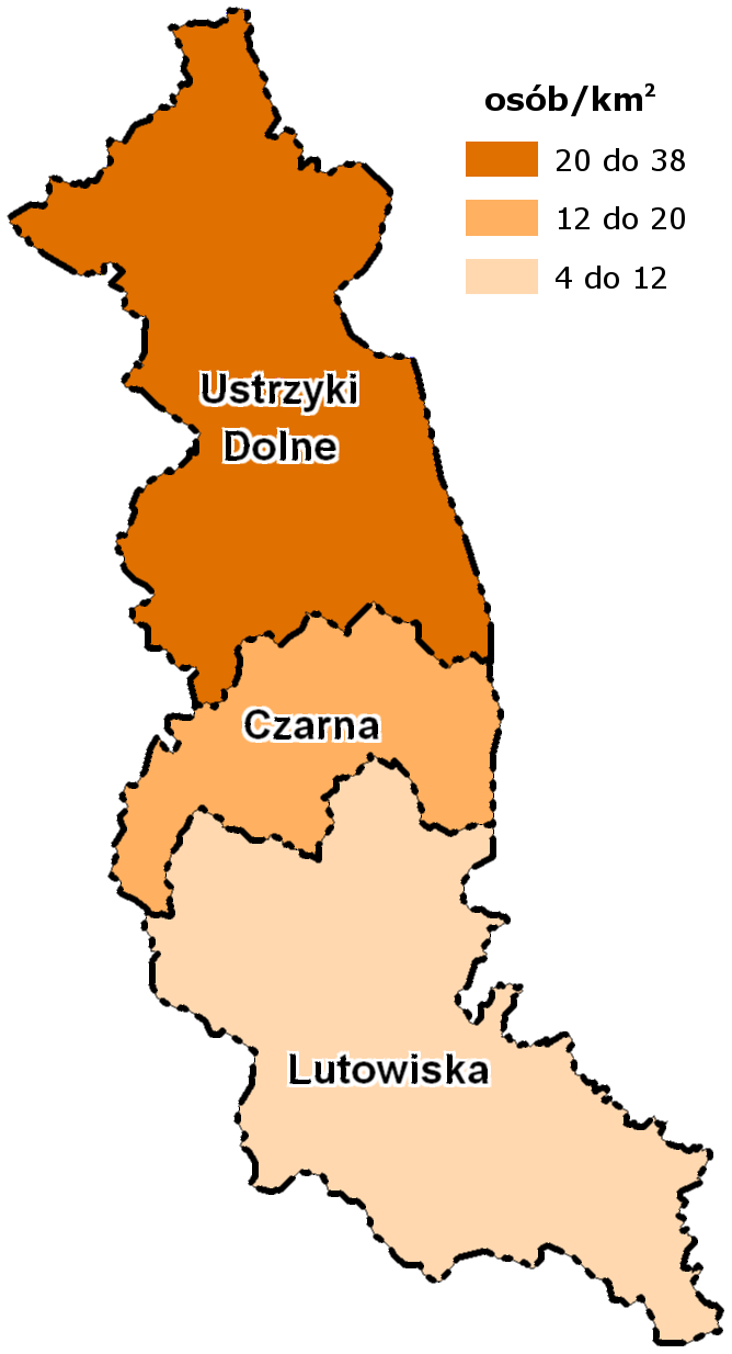 Plan gospodarki odpadami dla powiatu bieszczadzkiego Green Key Według danych GUS, gęstość zaludnienia powiatu wynosiła na koniec 2009 r.