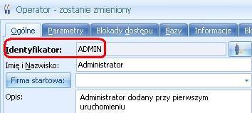 Uwaga: Jeżeli po nadaniu operatorowi uprawnień do Comarch ERP Optima Pulpit Menadżera parametr Pulpit Managera zostanie odznaczony operator ten oraz wszyscy operatorzy założeni przez niego z poziomu