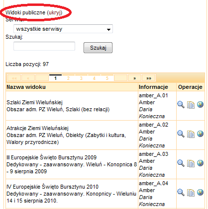 W zakładce Widoki tworzymy swoje nowe projekty, otwieramy i