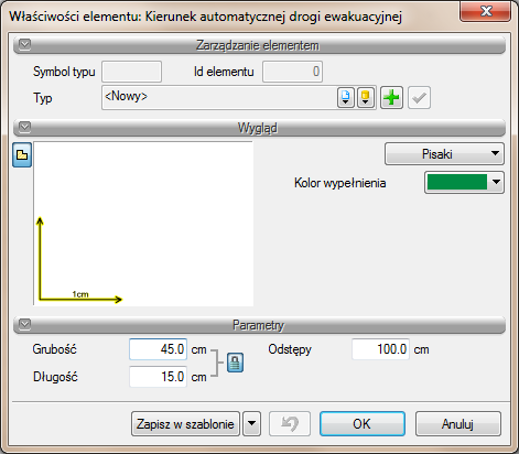 4.3.3 KIERUNEK EWAKUACJI Kierunek ewakuacji pokazuje osobie czytającej plan, jaką ma wybrad drogę w celu najszybszego opuszczenia budynku.