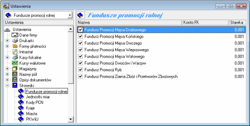 Symfonia Handel 3 / 7 Każdemu towarowi znajdującemu się w kartotece Towary można przypisać jeden z w/w funduszy promocji rolnej.