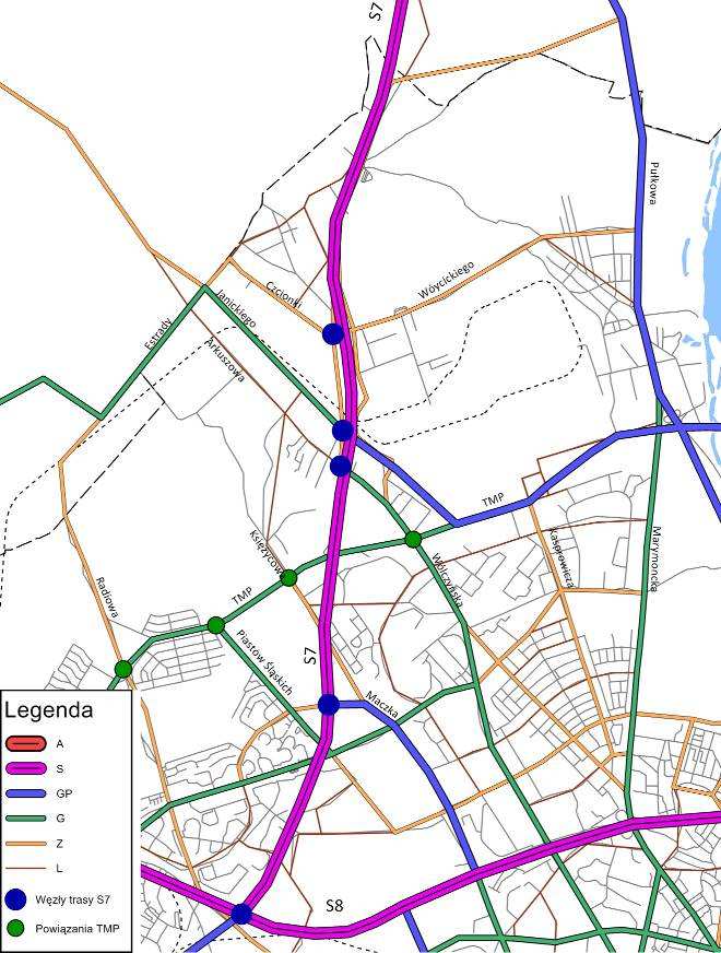 Schemat 5. Układ drogowy - wariant W4 Schemat 6.