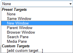 Z menu kontekstowego należy wybrać opcję Properties [2] W nowym oknie wyświetli się manager linków Rysunek 32 Manager Łączy objaśnienie atrybutów W kolejnych polach można uzupełnić następujące