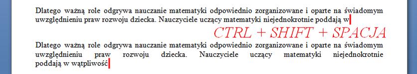 WDOWY Problem wiszących literek, tzw. wdów występuje, gdy na końcu linijki pojawia się pojedyncza literka.