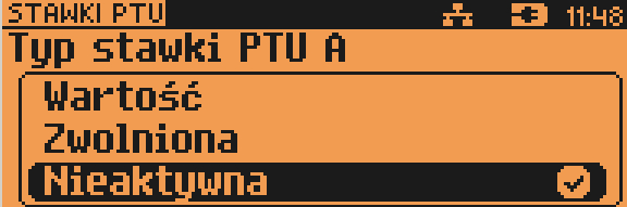 USTAW CZAS LETNI Umożliwia zmianę godziny na czas letni. Po zatwierdzeniu danych kasa drukuje potwierdzenie zmiany. USTAW CZAS ZIMOWY Umożliwia zmianę godziny na czas zimowy.