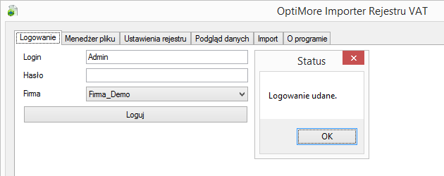 Wstęp Program OptiMore Importer Rejestru VAT jest przeznaczony do importowania wpisów do rejestru VAT na podstawie danych zawartych w pliku źródłowym.