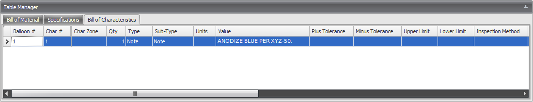 Program SOLIDWORKS Inspection automatycznie wyodrębni informacje za pomocą mechanizmu OCR i doda odnośnik do notatki. Przechwycony obraz cechy zostanie wyświetlony w oknie Właściwości cech.