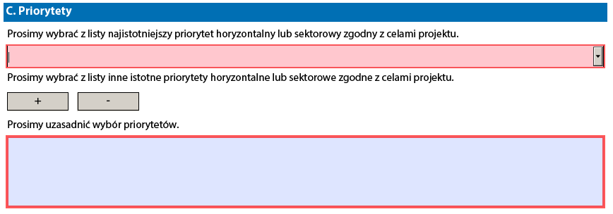 dla sektora, na który projekt będzie miał największy wpływ.