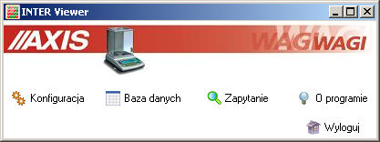 Główne okno programu W głównym oknie programu znajdują się następujące przyciski: Konfiguracja ustawienia programu i bazy danych, Baza danych przeglądanie i edycja danych zapisanych w bazie,