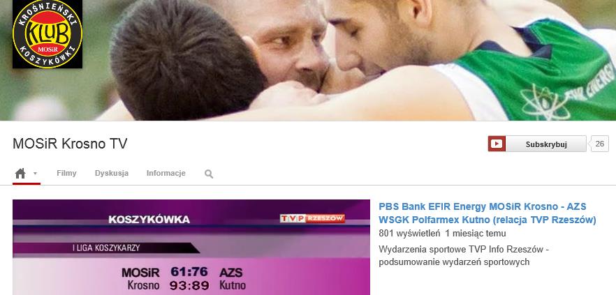 Skróty meczów oraz filmy promocyjne, a także wywiady z zawodnikami i