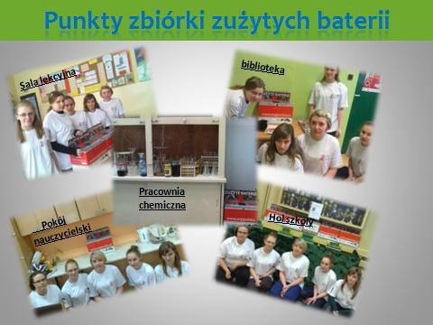 3. Segregacja odpadów Każdy uczeń, rodzic i pracownik naszej szkoły wie, że zajmujemy się zbiórką i przekazywaniem kartridży, tonerów, elektrośmieci i zużytych baterii do recyklingu.