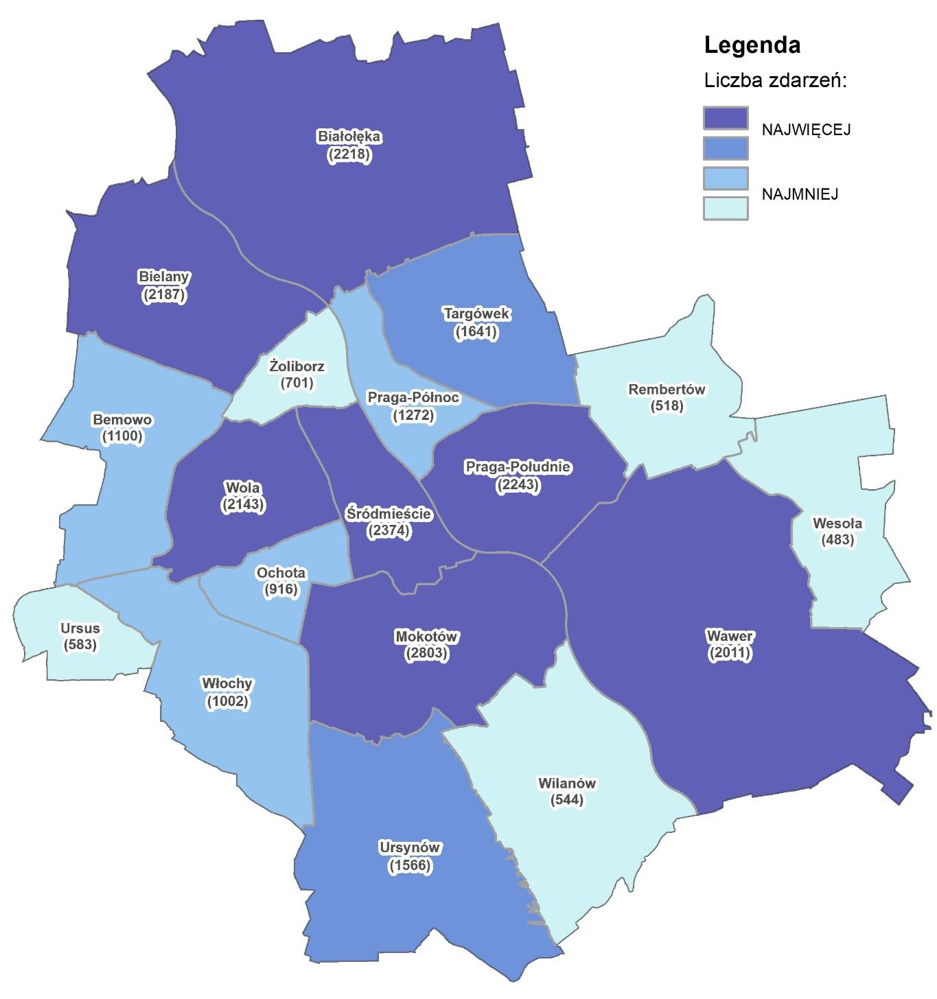W 7% przypadków interweniowano w związku z niezachowaniem zwykłych lub nakazanych środków ostrożności przy trzymaniu zwierzęcia.