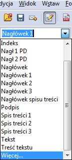 .. Następnie wybrać zakładkę Konspekty numerowane (Rys. 8). Aby nagłówki oznaczać numeracją cyfrową wielorzędową należy wybrać zaznaczony układ.