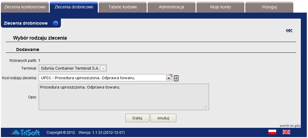 6. ODPRAWA TOWARU W PROCEDURZE UPROSZCZONEJ.