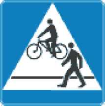 Znaki informacyjne D-6 przejście dla pieszych występuje razem z oznakowaniem poziomym P-10 P-10 D-6 + D-6a przejazd dla rowerzystów występuje razem