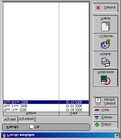 22 9. Paczki medialne Okno przeglądu paczek medialnych wywołujemy z paska menu opcją: Rozliczenia Paczki przegląd lub klikając na ikonę Paczki (Rysunek 29) na pasku narzędzi. Rysunek 29.