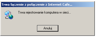 gdy klikniemy połącz, przez chwile widoczne jest takie okno (czas widocznosci jest