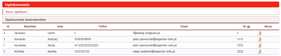 Wszystkie zmiany tu dokonywane mają istotny wpływ na funkcjonowanie witryny internetowej esklep INSIGNUM oraz do współpracy z ihurt. 2.9.