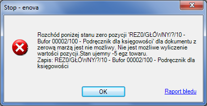 Rys. 26 Błąd przy generowaniu dokumentu RW. Zespoły Zakładka Zespoły pozwala na definiowani podgrup uczestników w ramach grupy szkoleniowej. Ma to zastosowanie w przypadku, gdy np.