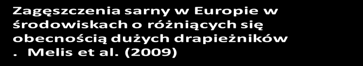 Zagęszczenie jeleniowatych jako funkcja produkcji pierwotnej i obecności dużych