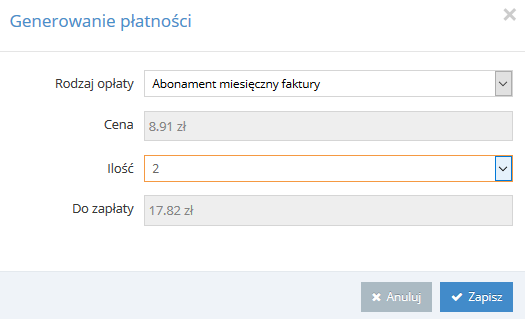 Panel podatnika 10.8 Rejestr korekt VAT Moduł zawiera listę zaksięgowanych faktur korygujących w formacie zgodnym z rejestrem księgowym. 10.9 Opłaty systemowe Moduł umożliwia dokonywanie opłat za usługi oferowane przez system Mobevo.