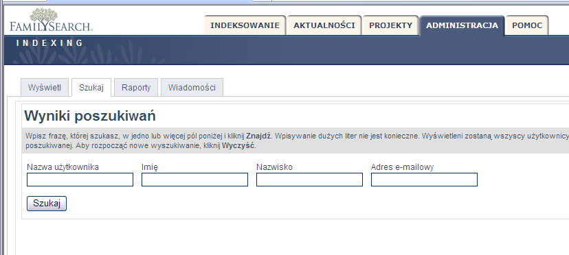 Przegląd informacji o użytkownikach W zakładce Zobacz znajdziesz listę wszystkich aktualnych użytkowników twojej grupy.