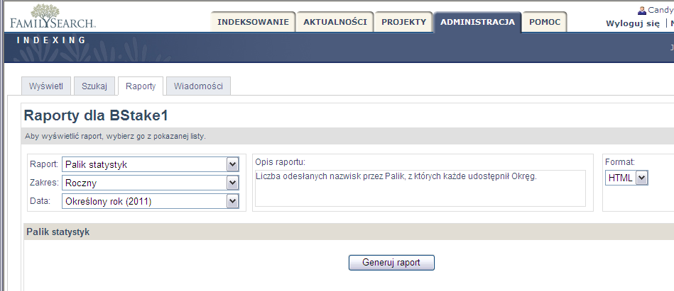 Edycja informacji o użytkowniku Możesz edytować informacje dotyczące palika lub okręgu bądź możesz wyznaczyć indeksującego do funkcji rozstrzygającego lub administratora grupy.