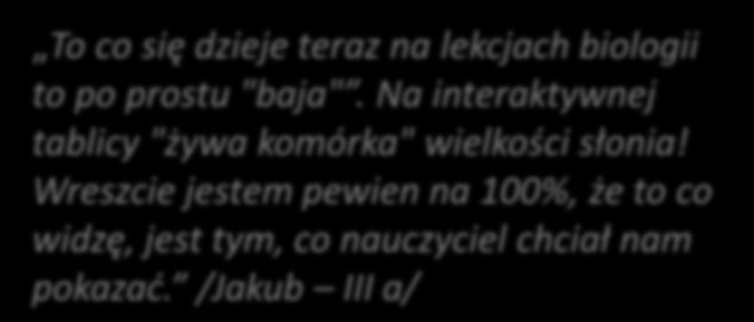 To co się dzieje teraz na lekcjach biologii to po prostu